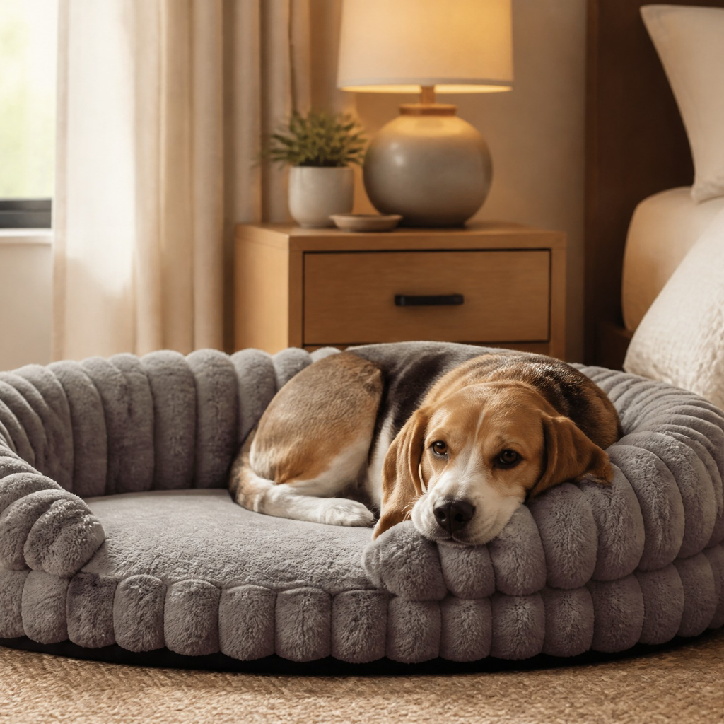 Nuzzlenest Orthopedic Calming Dog Sofa Bed — Bolstered, Waterproof Liner