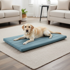 Nuzzlenest Orthopedic Dog Crate Pad - Waterproof Foam Liner - Powder Blue