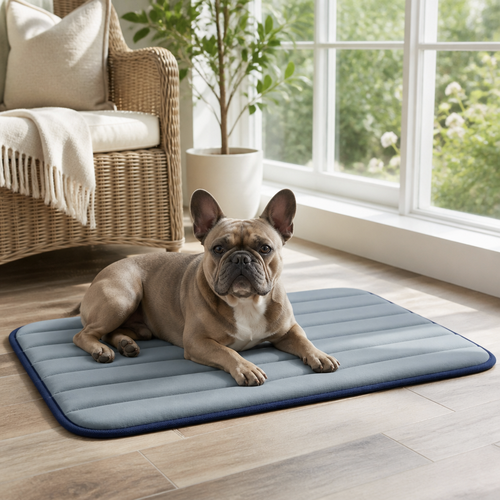 Nuzzlenest Thin Washable Dog Crate Pad - Water-Resistant Mat