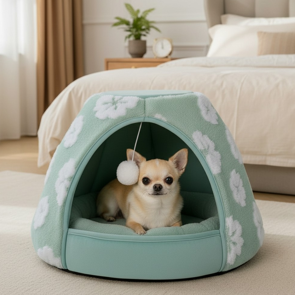 Nuzzlenest 2-in-1 Cat Cave Bed & Tent — Cozy Hideaway