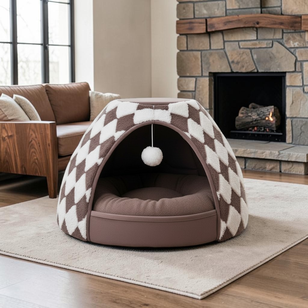 Nuzzlenest 2-in-1 Cat Cave Bed & Tent — Cozy Hideaway