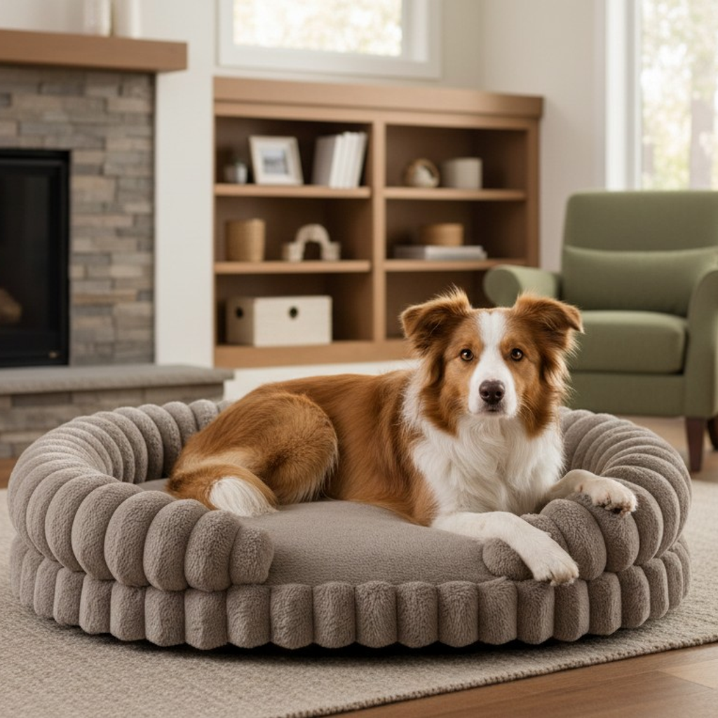 Nuzzlenest Orthopedic Calming Dog Sofa Bed — Bolstered, Waterproof Liner