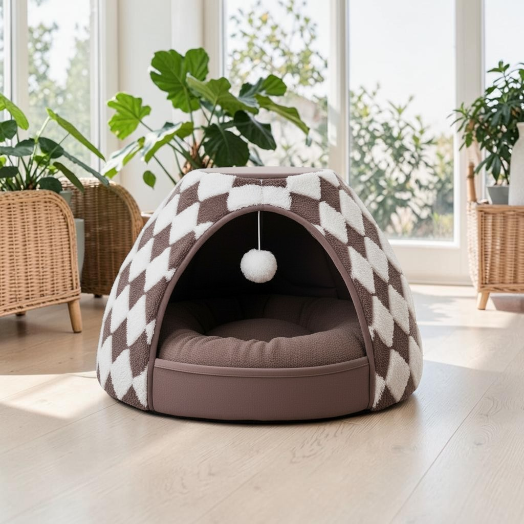 Nuzzlenest 2-in-1 Cat Cave Bed & Tent — Cozy Hideaway