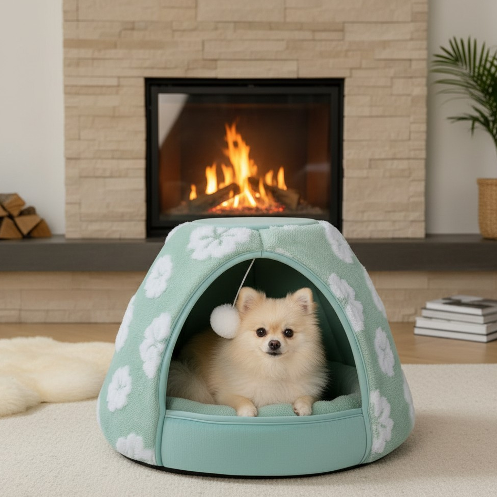 Nuzzlenest 2-in-1 Cat Cave Bed & Tent — Cozy Hideaway