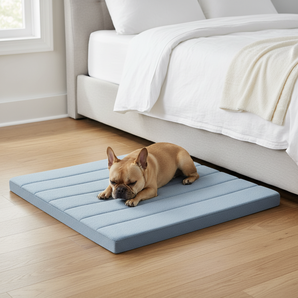 Nuzzlenest Orthopedic Dog Crate Pad - Waterproof Foam Liner - Powder Blue