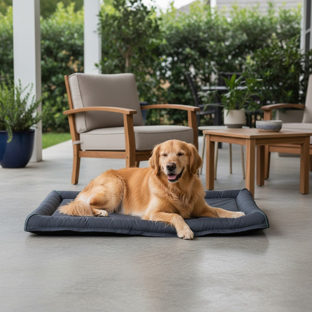 Nuzzlenest Oxford Waterproof Dog Crate Bed — Wipe-Clean, Bolstered