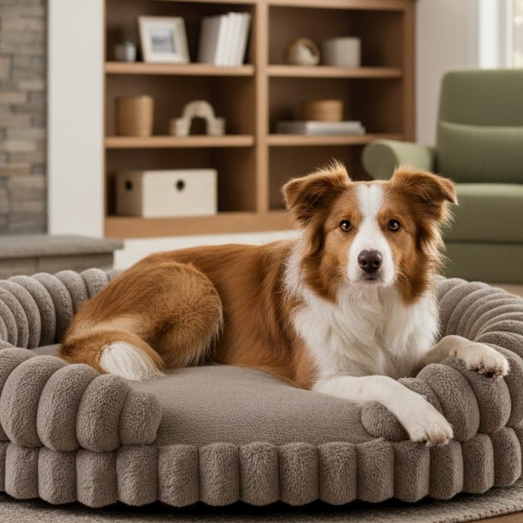 Nuzzlenest Orthopedic Calming Dog Sofa Bed — Bolstered, Waterproof Liner