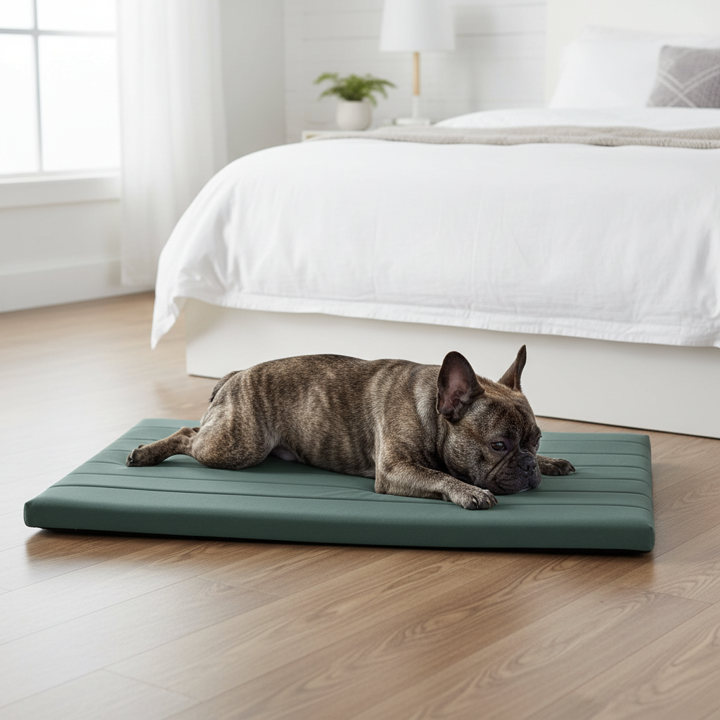 Nuzzlenest Orthopedic Dog Crate Pad - Waterproof Foam Liner - Mint Leaf