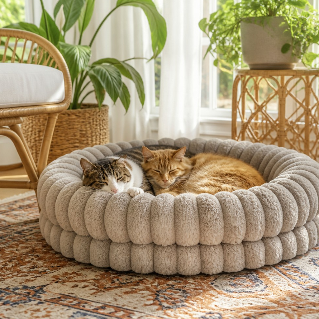 Nuzzlenest Luxury Donut Dog Bed — Orthopedic Calming, Anti-Anxiety