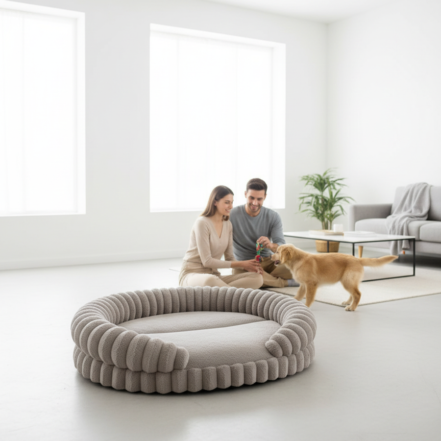 Nuzzlenest Orthopedic Calming Dog Sofa Bed — Bolstered, Waterproof Liner