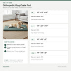 Nuzzlenest Orthopedic Dog Crate Pad - Waterproof Foam Liner