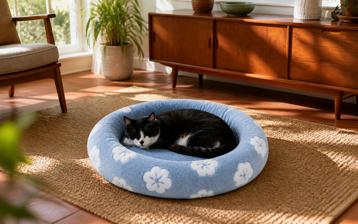 Nuzzlenest 2-in-1 Cat Cave Bed & Tent — Cozy Hideaway for Kittens & Small Dogs, 19"/21"