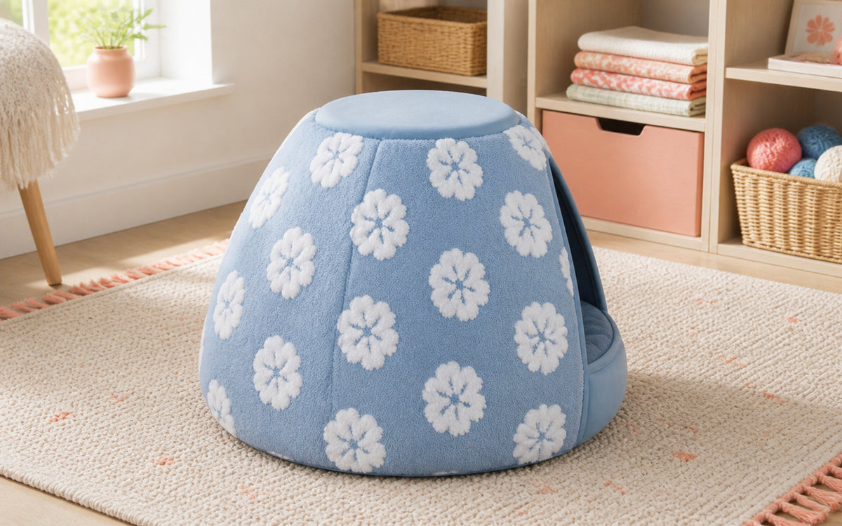 Nuzzlenest 2-in-1 Cat Cave Bed & Tent — Cozy Hideaway for Kittens & Small Dogs, 19"/21"